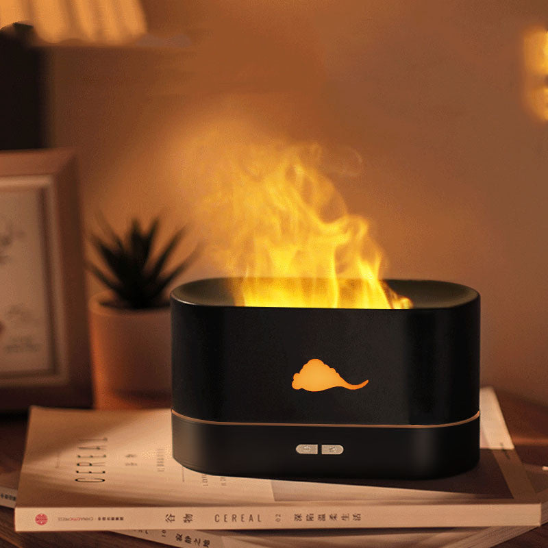 New Flame Humidifier Machine Crystal Salt Stone Colorful Lamp Flame